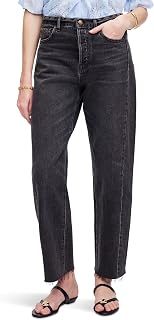 Women's The Darted Barrel-Leg Jean in Black