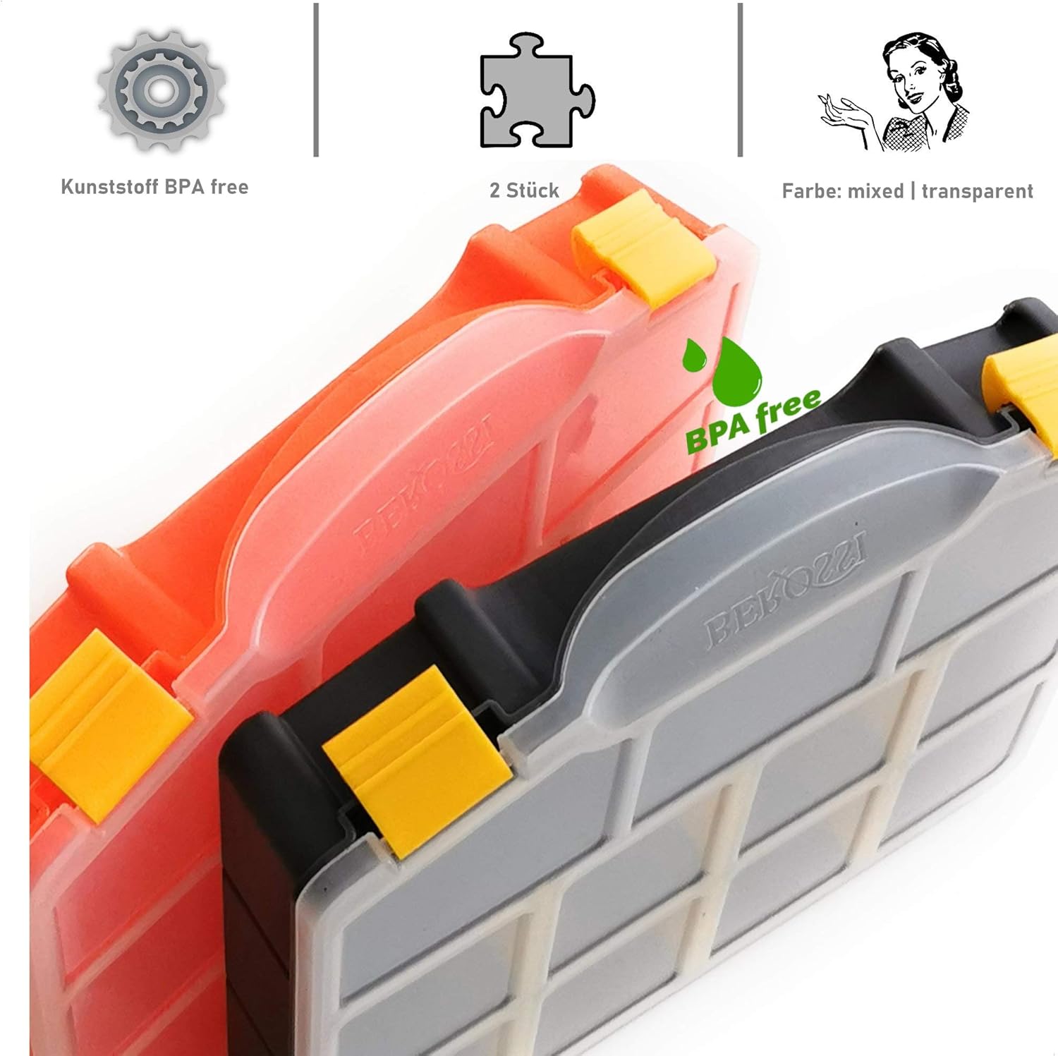 Kerafactum Screws Sorting Box Screw Box for System Storage Storage