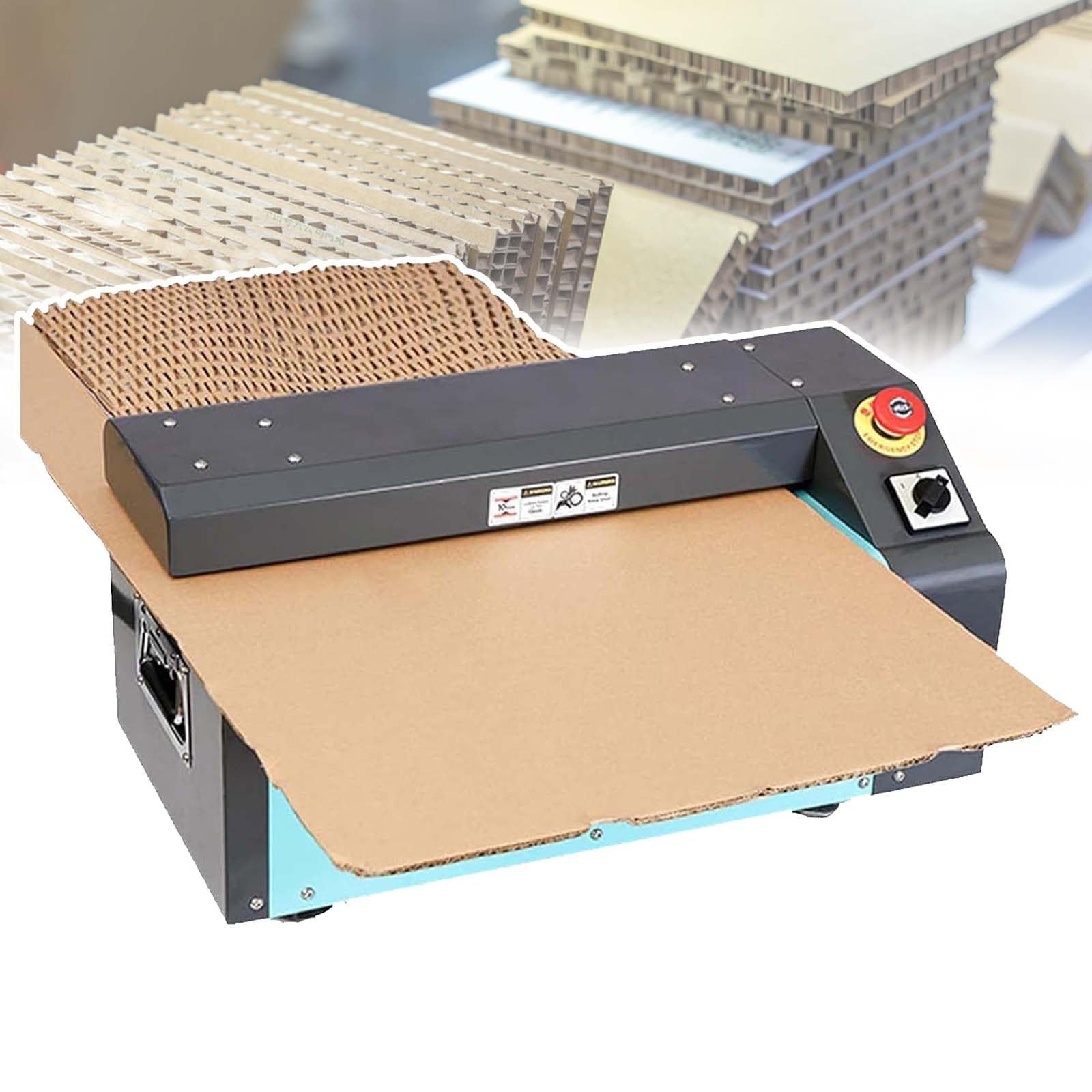 DPLWJPP Recyclable Waste Cardboard Shredder Cutting Waste Expanding Machine Corrugated Box Expansion Cutting with Forward Reverse Switch for Express Packaging Blue