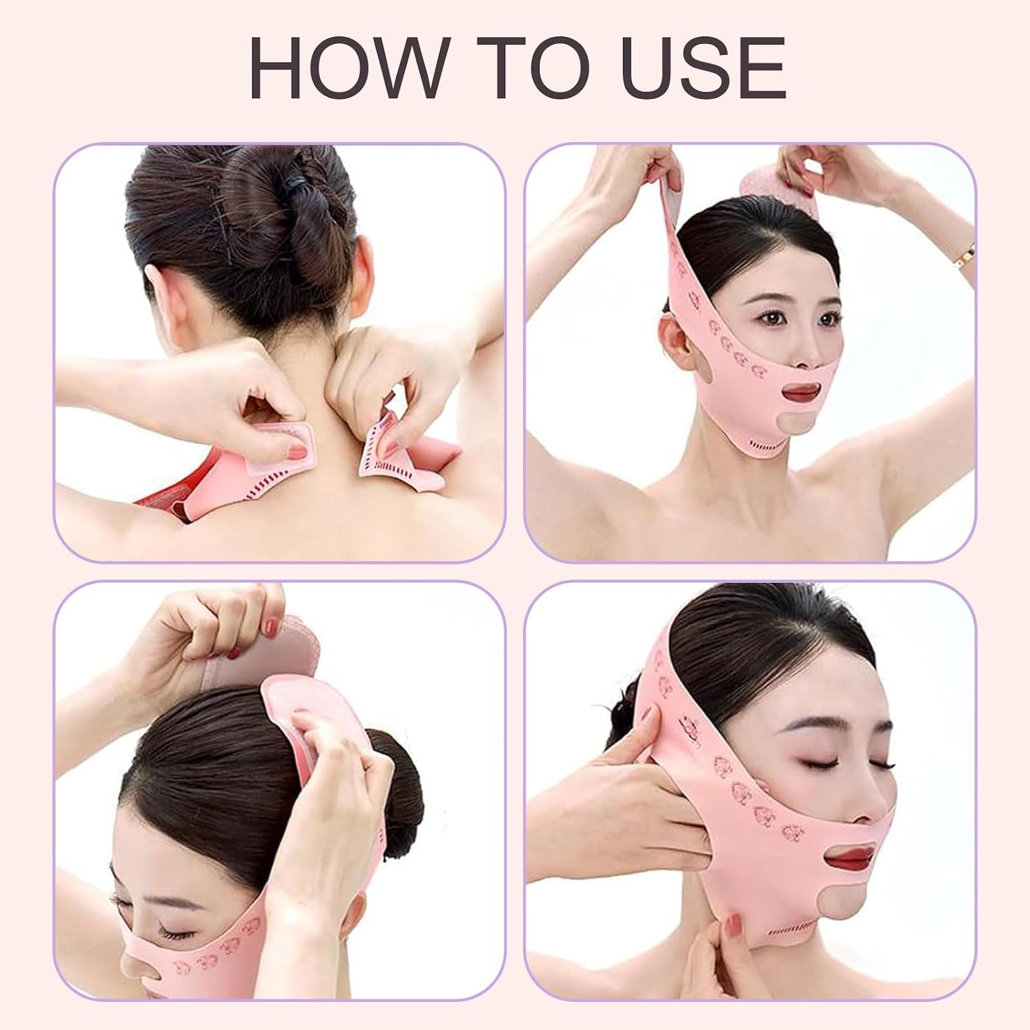 V Line Face Lifting Strap, Chin Strap for Sleeping, Jaw Line Sculptor Eliminator, Neck Lift Jaw Tightening Exerciser, Face Lift Tape Remover, Double Chin Reducer Face Lift Up Belt