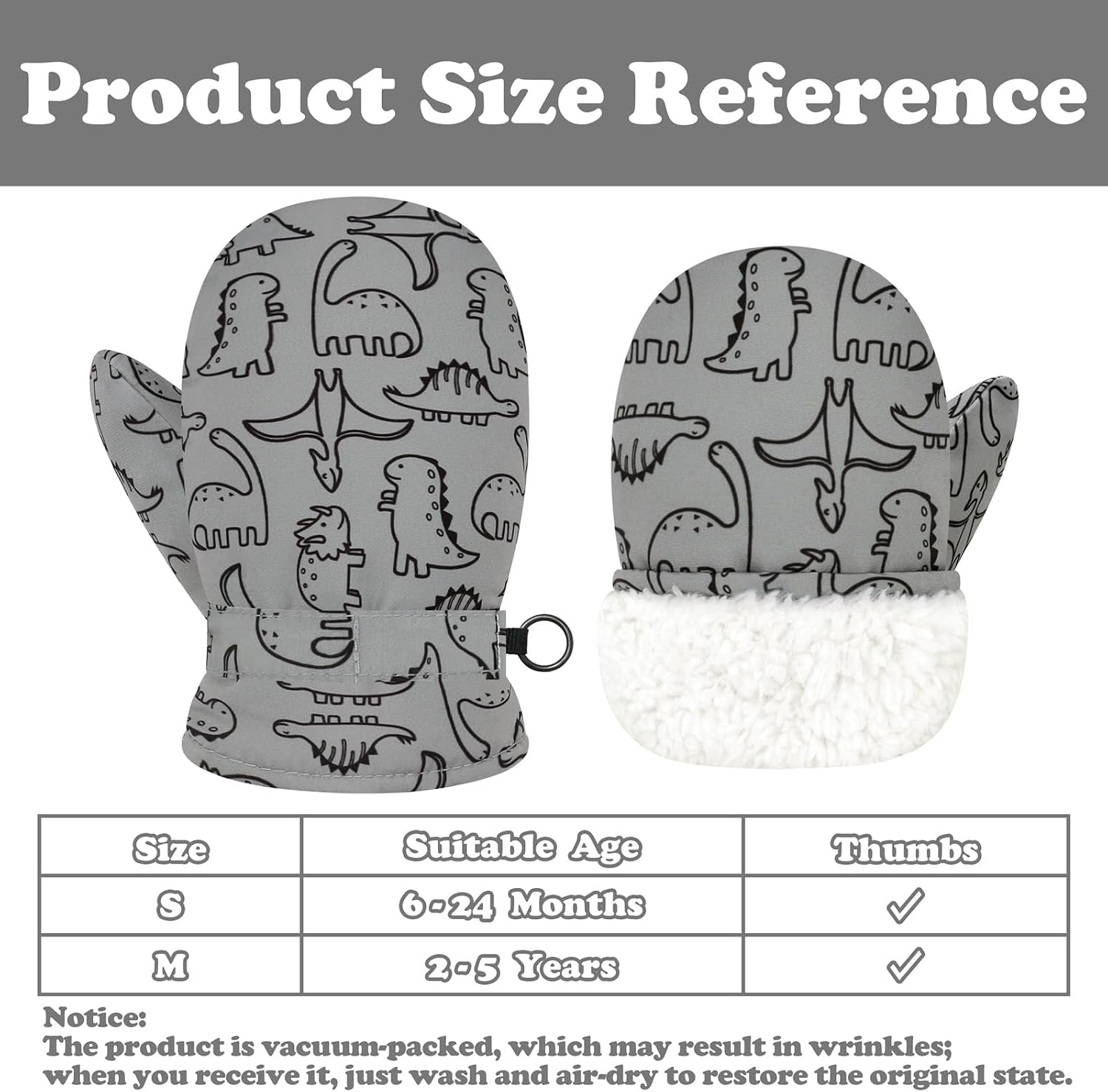 Sarfel Toddler Mittens Waterproof Toddler Snow Gloves Baby Winter Mittens Toddler Snow Mittens Toddler Ski Gloves Kids Gloves