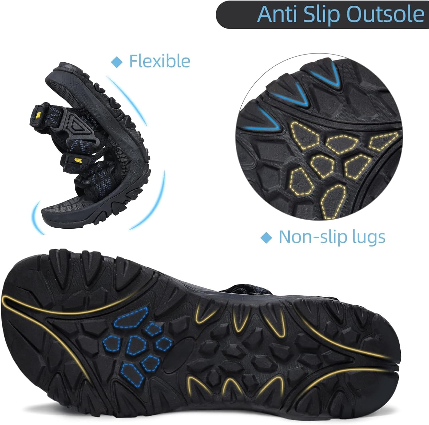 CAMELSPORTS Men’s Sandals Hiking Athletic Sandals Non-slip Water Sandals Comfortable Sport Sandals Open Toe Casual Beach Sandals - Image 4