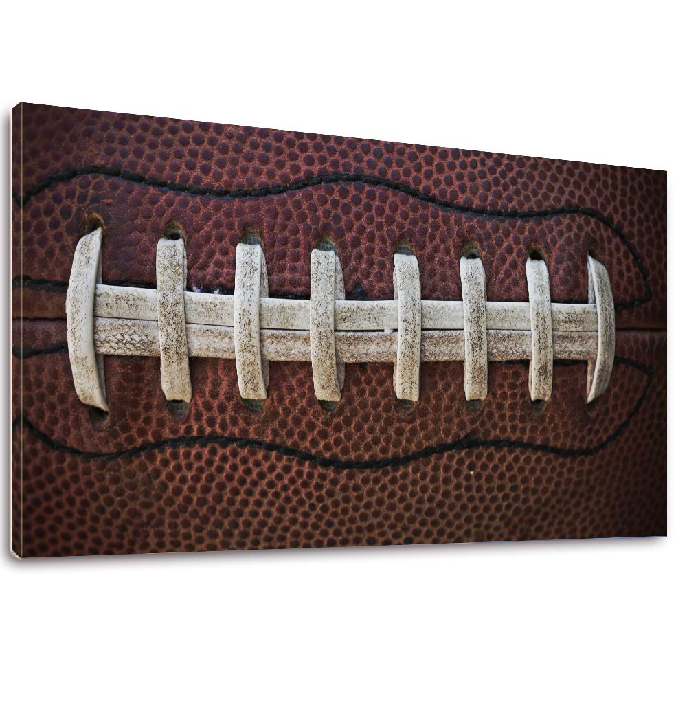 Dafun Art Canvas Wall Art -Close up of American Football - Canvas Art Wall Decor -Stretched and Framed for Boys Kids Room 20x40 inches