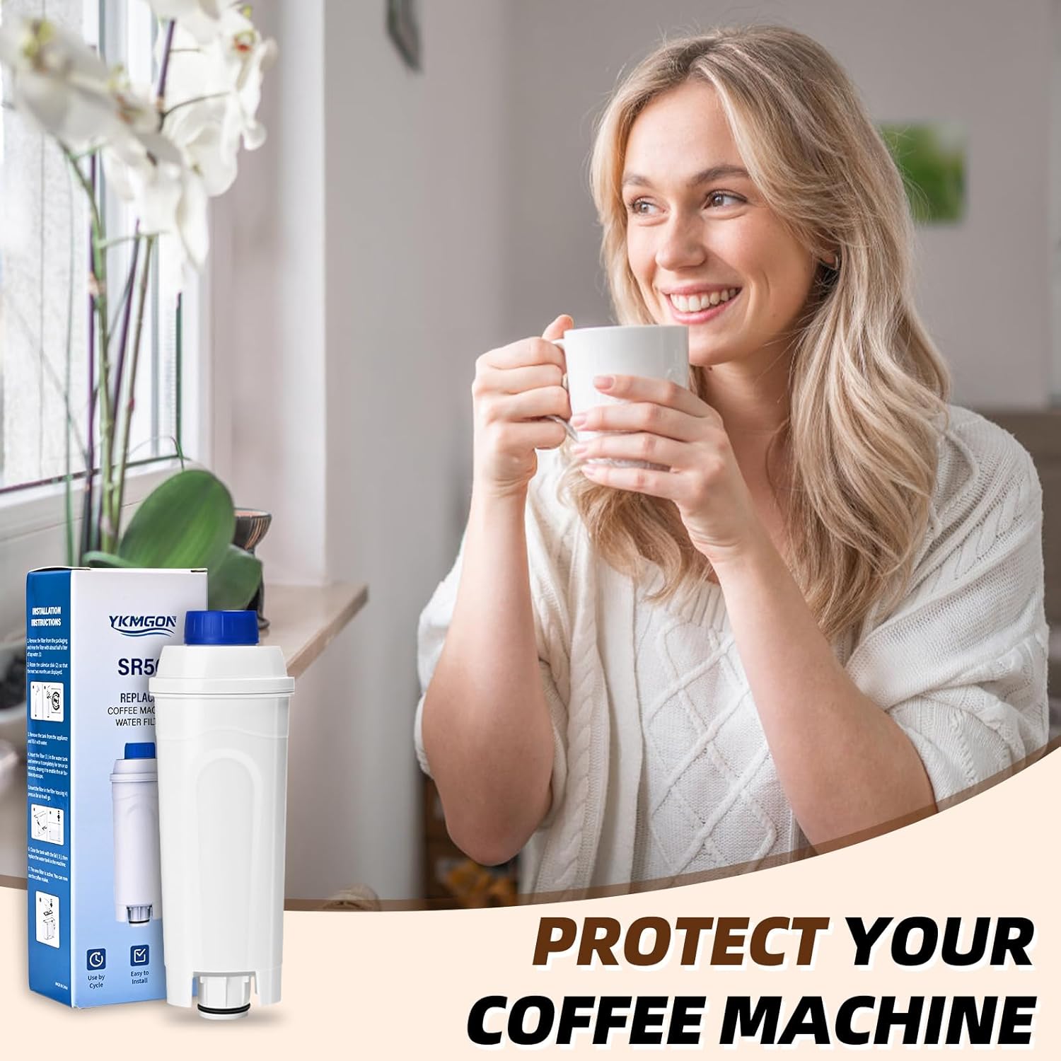 Coffee Machine Water Filter Compatible with Delonghi Filter DLSC002,ECAM, ESAM, ETAM, BCO, EC, EC680, EC800,Coffee Machine Filter Cartrige Replacement with Activated Carbon (4 PACK) image 7 of 7 B0DFQKR1FR