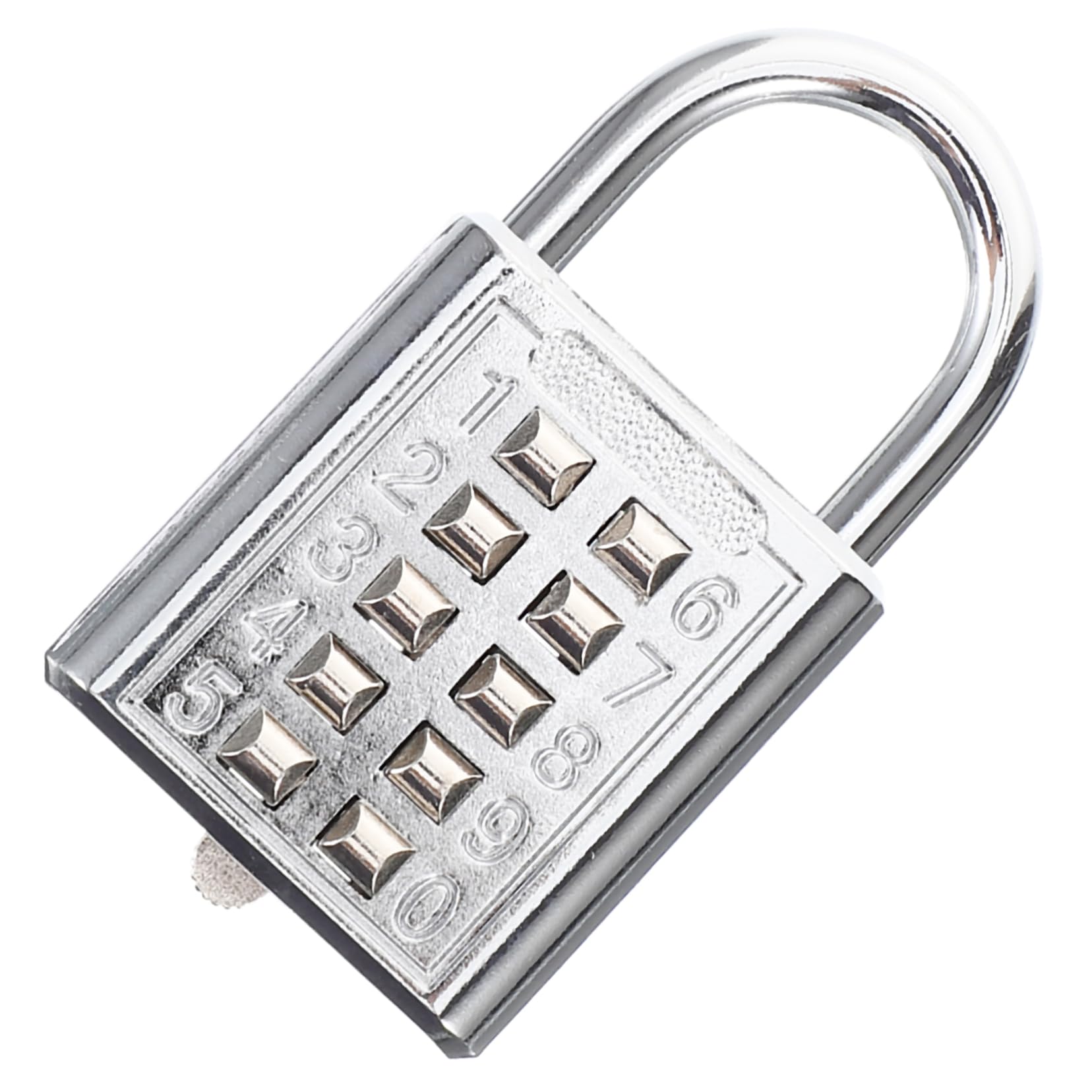 LALAFINA Resettable Combination Lock Weatherproof Metal Padlock for Lockers Gym Gates and Outdoor Use Lightweight Portable Design for Easy Carrying