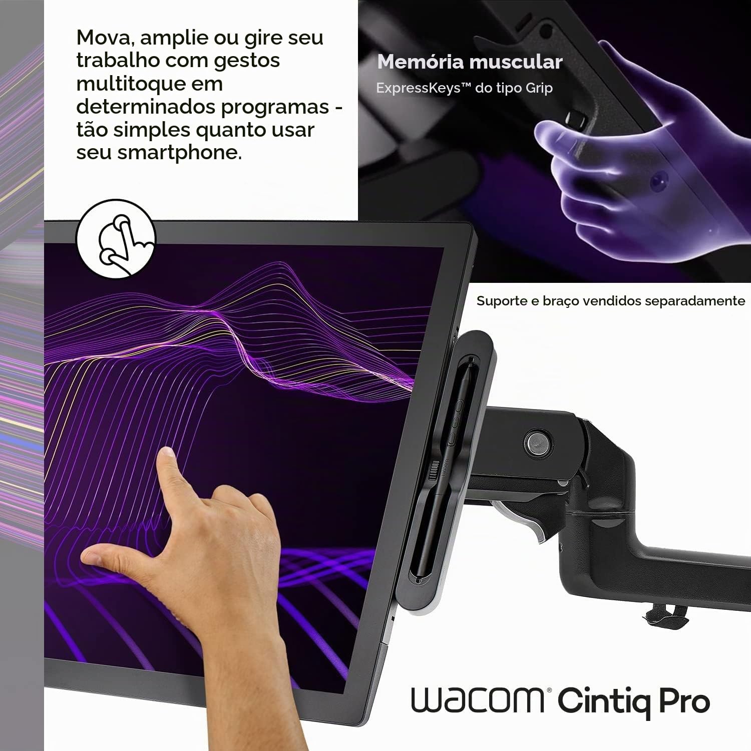 Display Interativo Wacom Cintiq Pro 27 Pen and Touch DTH271K0A1