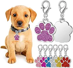 Medalha, Pingente, Placa de Identificação Patinha para a Coleira do seu Pet. Berloque Para Chaveiro, Bolsa, Carteira e outros Acessórios.