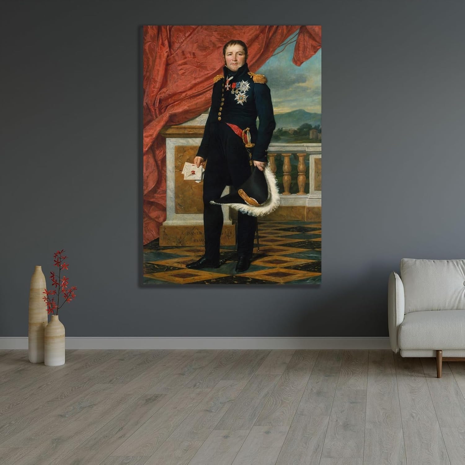 ArtDirect Portrait Of French Politician And Soldier Étienne Maurice Gérard (1816) Unframed Art Print Giclee Poster by Jacques Louis David - Ready for Framing with Customization Sizes 7x10, 10x14, 14x20, 24x35, 33x48 and 41x60 inches