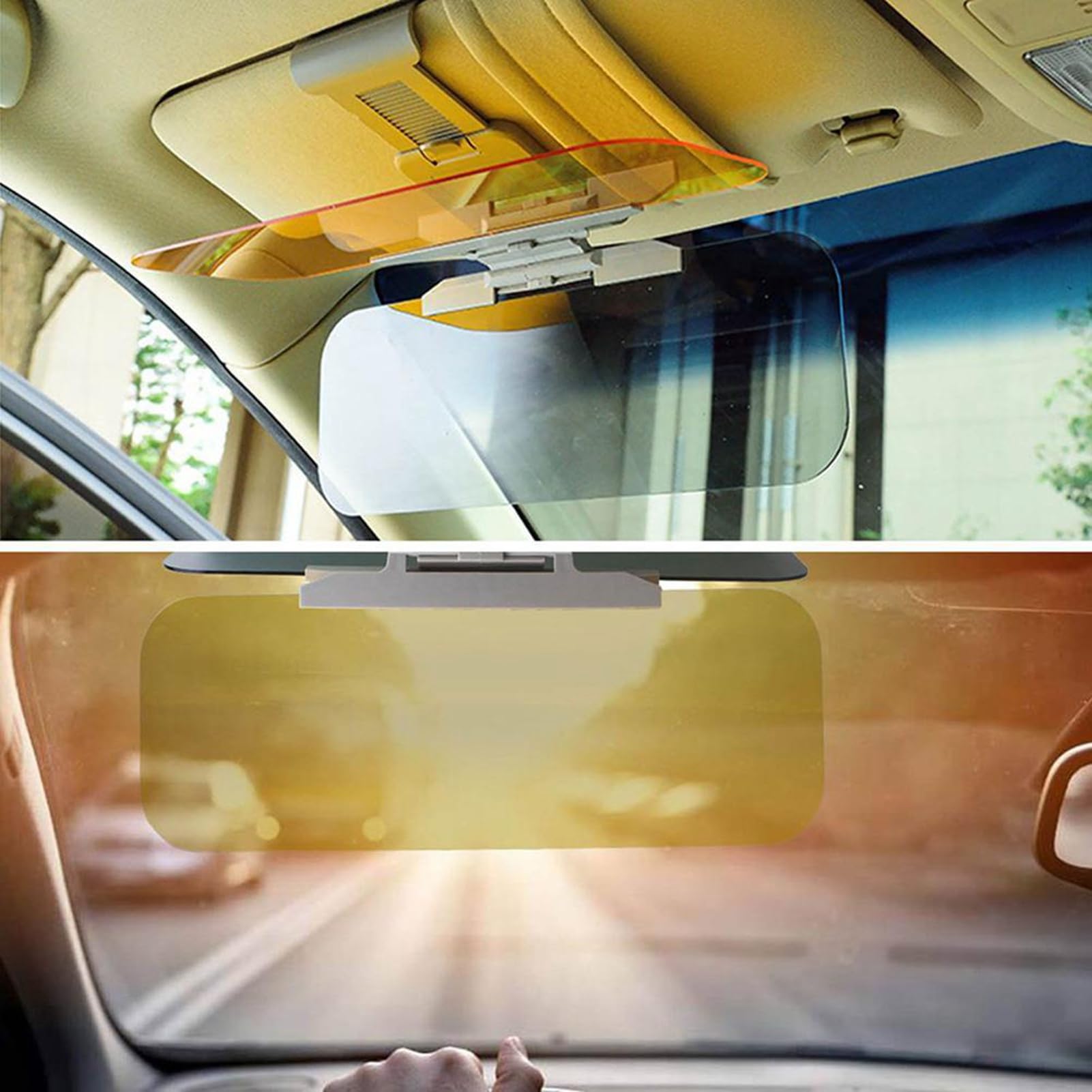 Visera Antideslumbrante para Auto HD 2 en 1, Protección Solar y Bloqueador de Luces para Conducción Diurna y Nocturna, Extensor Ajustable y Diseño Ergonómico, para Conductores, para Coches SUV y Sedán