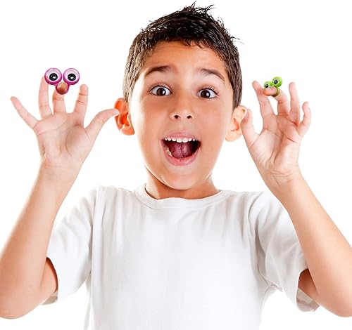 Miniatura 6 de Marionetas de dedo de ojo Googly Eye Finger Puppets Wiggly Eyeball Finger Puppet Rings Eye Finger Toy Party Favor 8 colores con dos tamaños