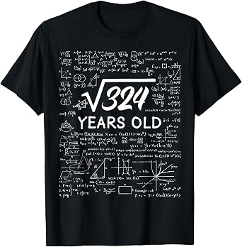 18 Birthday Boy Men Son Him Girl Funny Math 18th Birthday T-Shirt