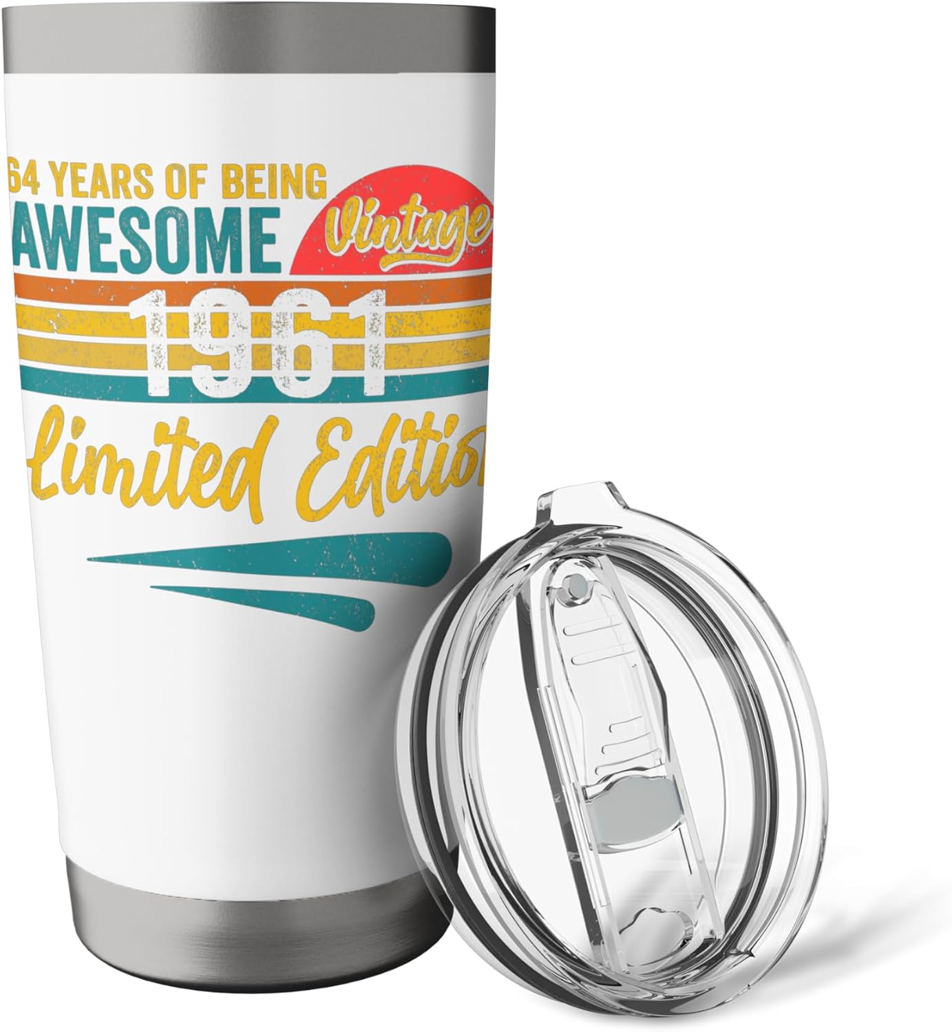 64th birthday 64 years of being awesome limited edition 1961 Stainless Steel Insulated Tumbler image 5