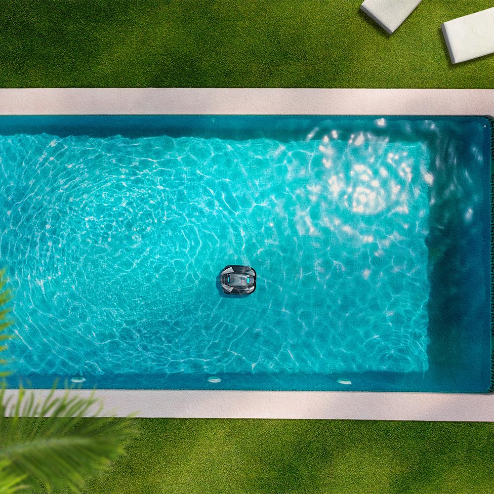 Cecotec Conga Pooldroid 2000 FloorMaster M. powierzchnia 80 m², maks. głębokość 2,5 m, czas pracy 100 min, filtr o wysokiej wydajności 100 μm, 2,5 l, automatyczne czyszczenie podłogi