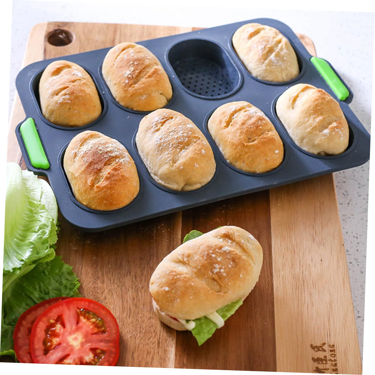 Alipis 2pièces Moule à Silicone Moule Antiadhésif Pour Pâtisserie Pour Petits Pains Et Gâteaux Silicone De Qualité Alimentaire Utilisation à Domicile Cuisine Foncé