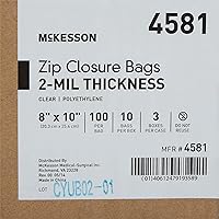 Vista 7 de McKesson Bolsas con cierre de cremallera, grosor de 2 mil, polietileno, resellable, transparente, 8 x 10 pulgadas, 100 unidades, 30 paquetes, 3000
