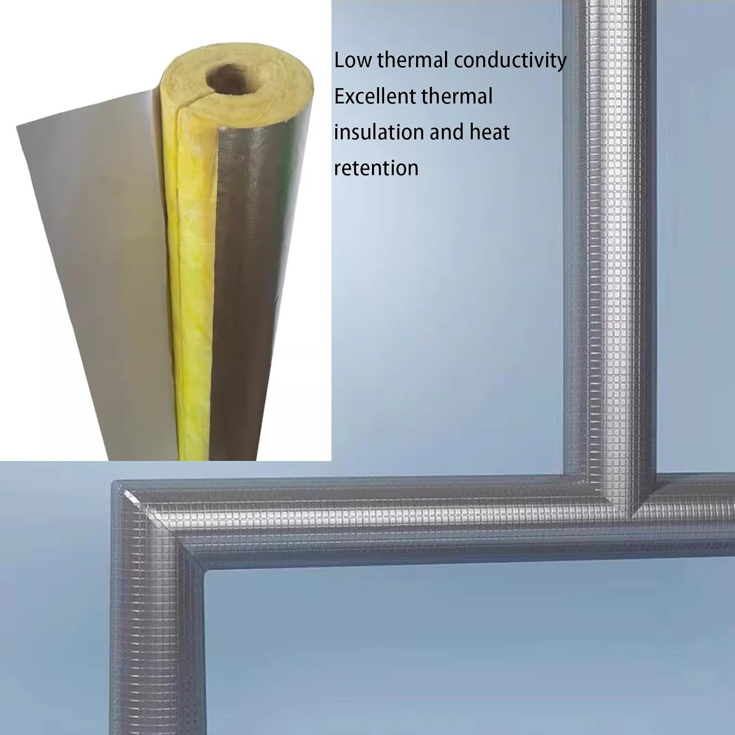 Insulation Tube For Air Conditioner Pipe Insulation Foam Tubes Outdoor Water Pipe Insulation Sleeve Foam Half Split Insulation Tubing Heat Preservation Pipe Covers Fireproof(ID5-1/5"x T1.97")