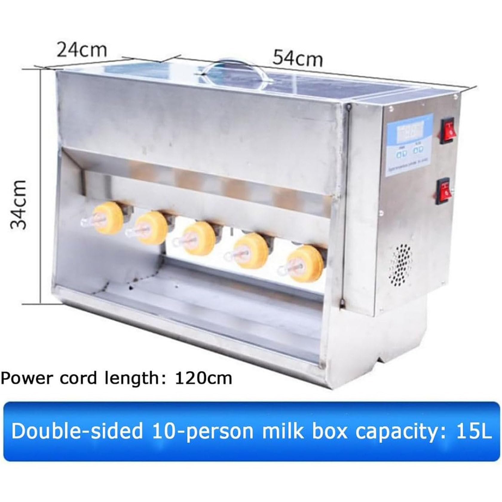 Alimentador de biberón de acero inoxidable para lechones y corderos, diseño de múltiples pezones para un cuidado óptimo, duradero y fácil de limpiar, 1 paquete