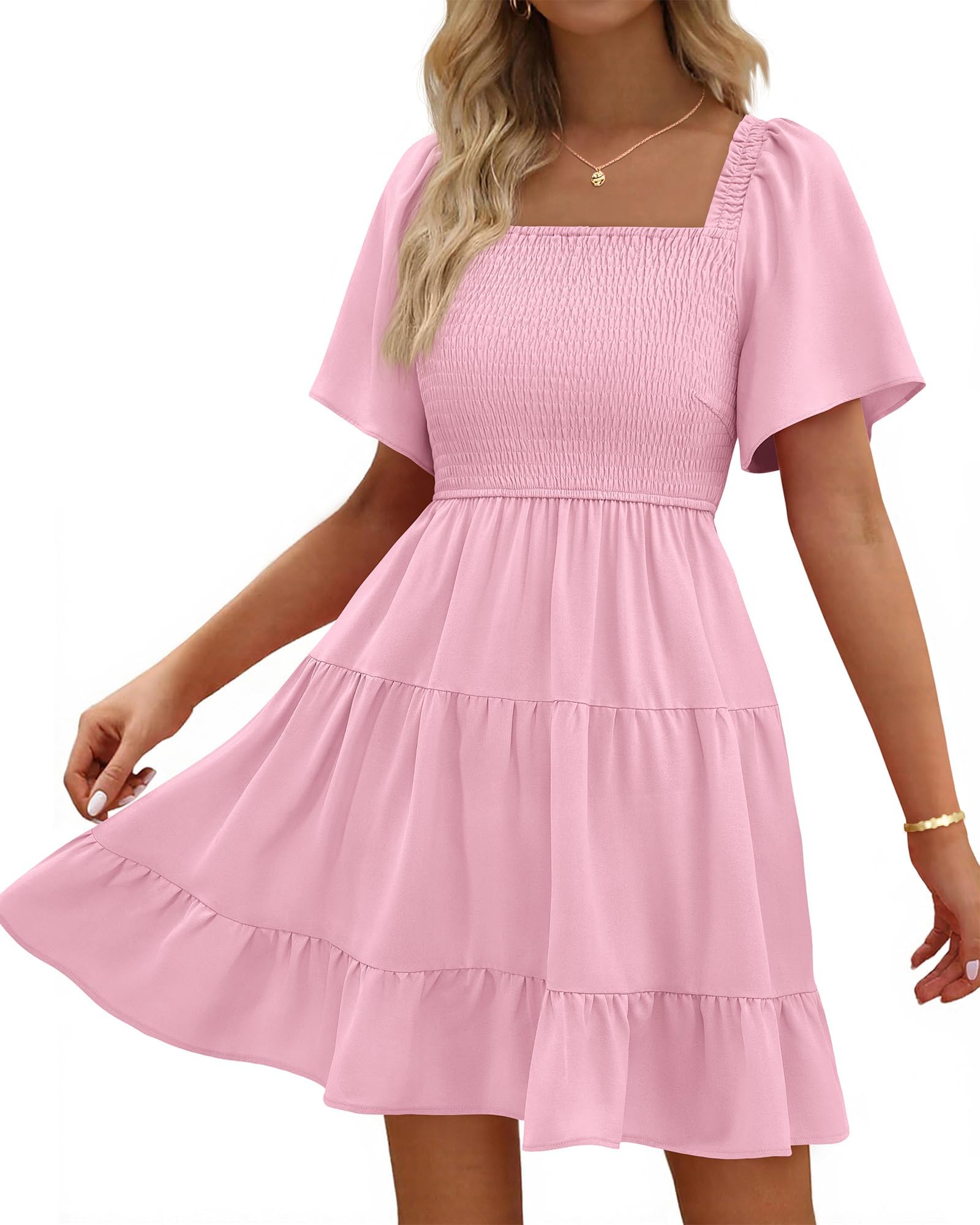 Women's Summer Smocked Mini Dress 2026