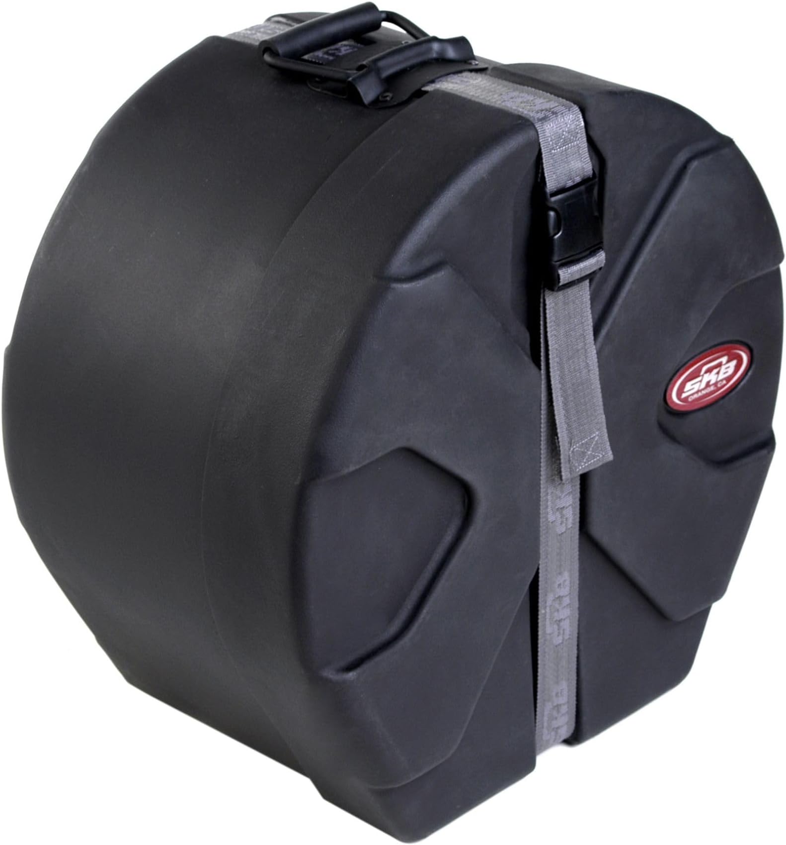 SKB Cases 8" x 14" Tom/Snare Case with Padded Interior, D-Shaped Drum Design, and Molded in Feet for Upright Positioning and Stability, Black