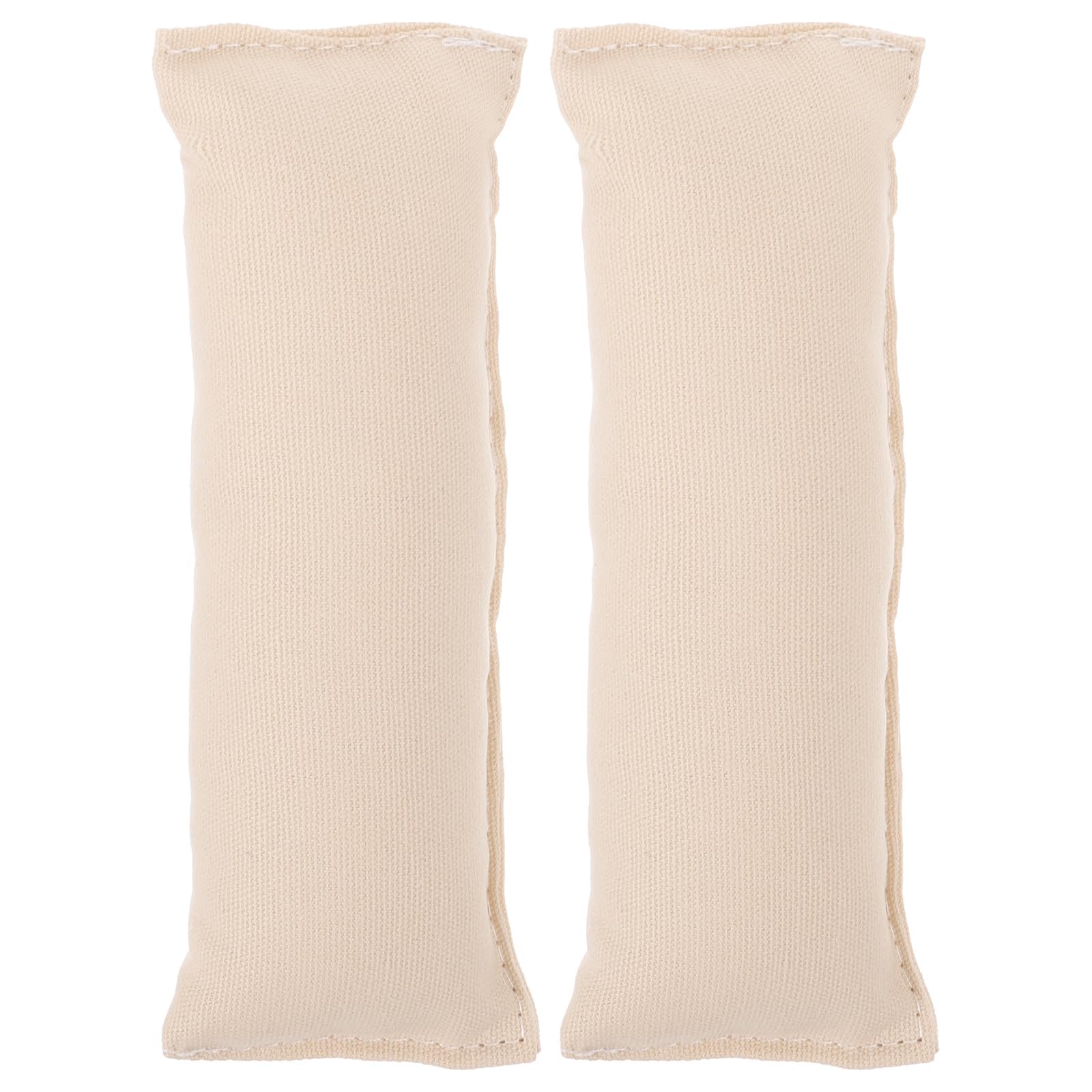 HANABASS 2pcs Cotton Computer Elbow Wrist Pad 13x5cm Creamy White Anti-Slip Mouse Keyboard Support for Office Desktop and