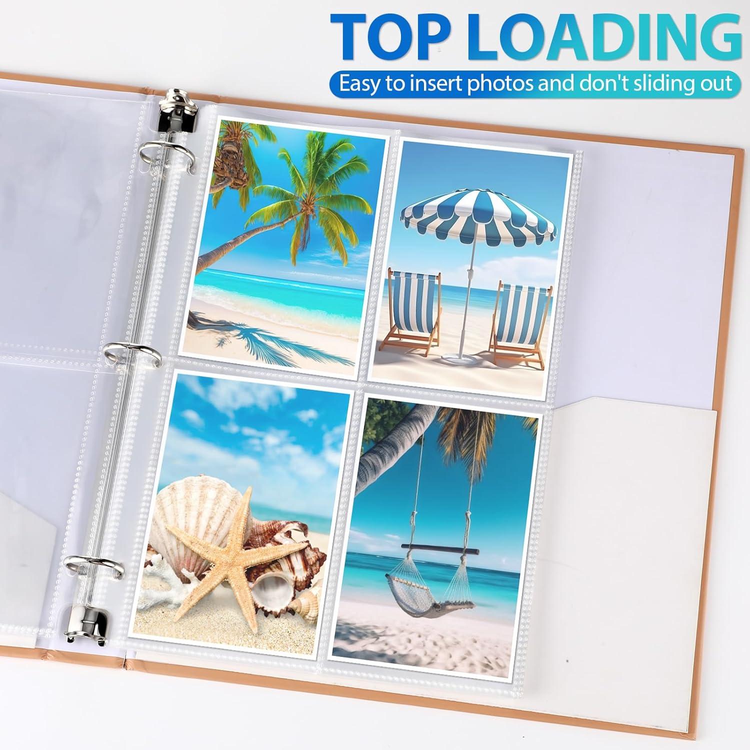 Feifeiya 150 Pack 3.5 x 5 Photo Sleeves for 3 Ring Binder(for 1200 Pictures) archival Photo Page Protectors Holds Clear Plastic Refill Pages Plastic Album Refill Pages