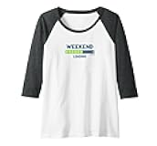 Weekend Loading Progress Bar Funny Office Humor Raglan Baseball Tee