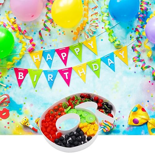 Miniatura 5 de WENPACK 15" Large Fillable Cardboard Number Charcuterie Tray Paper Mache Sweet Cupcake Food Birthday Box (6 or 9)