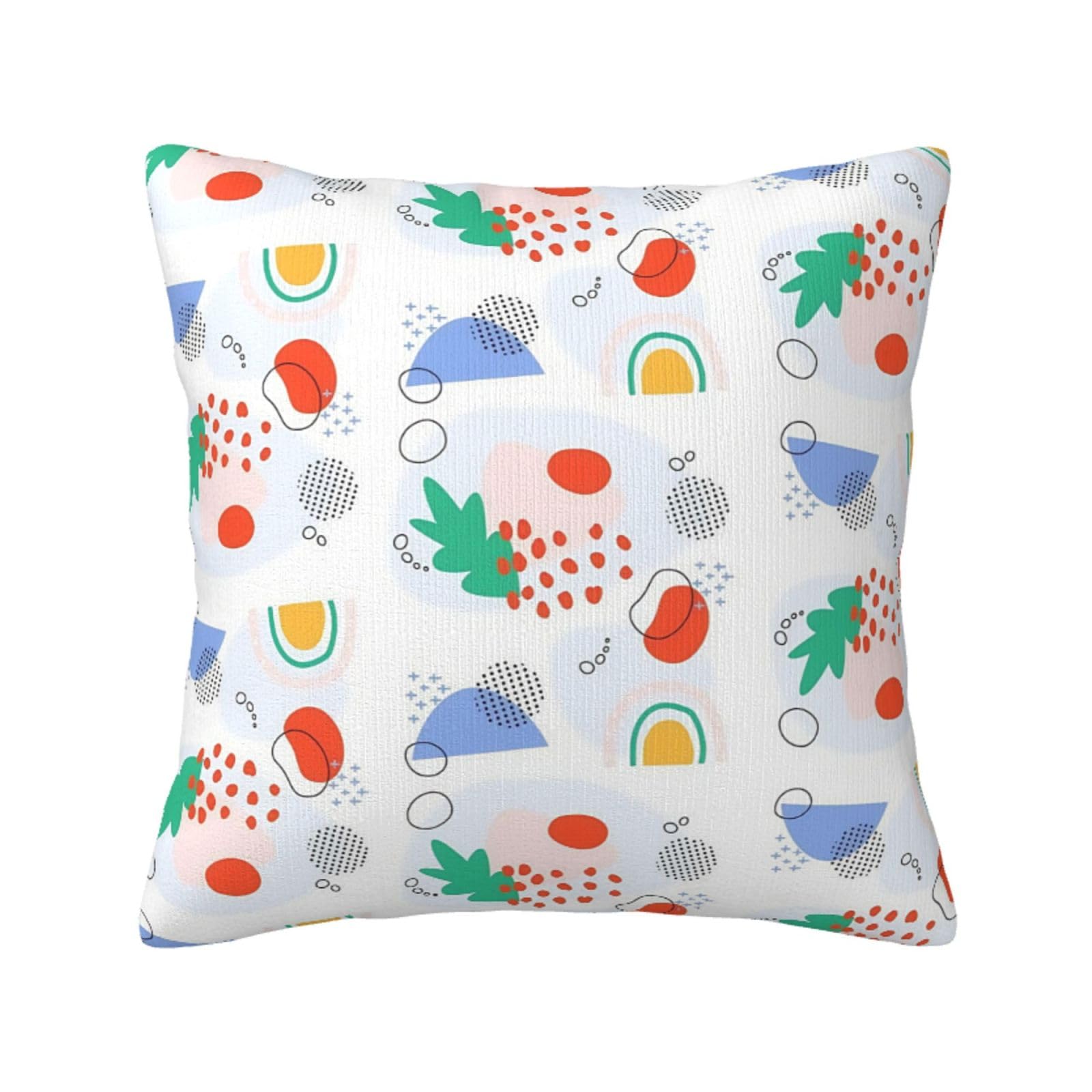 Pack of 2 Plush Decorative Throw Pillow Covers Cushion Cases, for Bed Living Room Sofa Couch Home Farmhouse Home Holiday Decor 18 x 18 Inches Kawaii