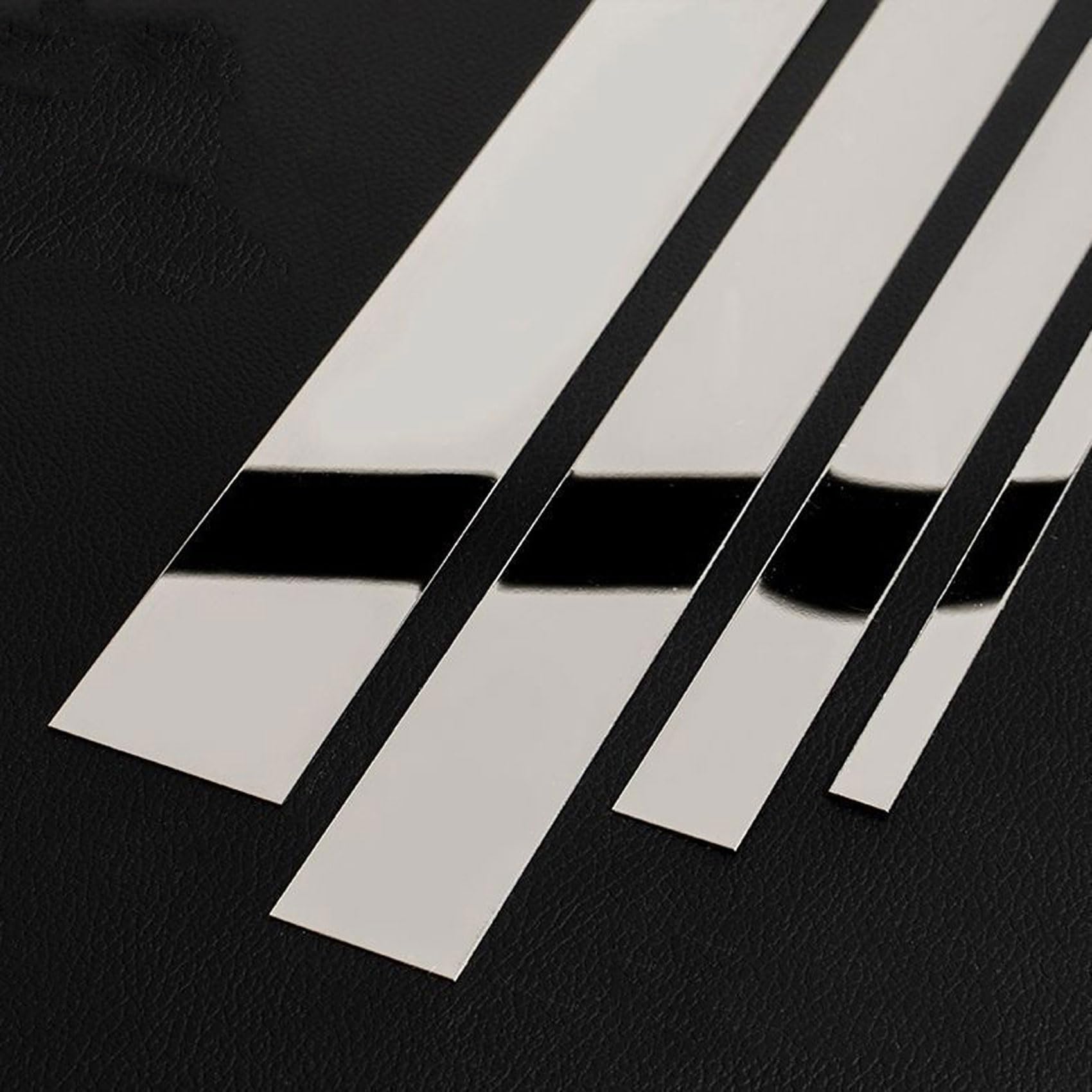 3 Metros Autoadhesivo Moldura de Pared de Acero Inoxidable Borde de Metal Autoadhesivo Flexible, diseño despegar y Pegar, moldura Metalizada y (Size:Width 8cm/3.15inch,Color:Plata Brillante)