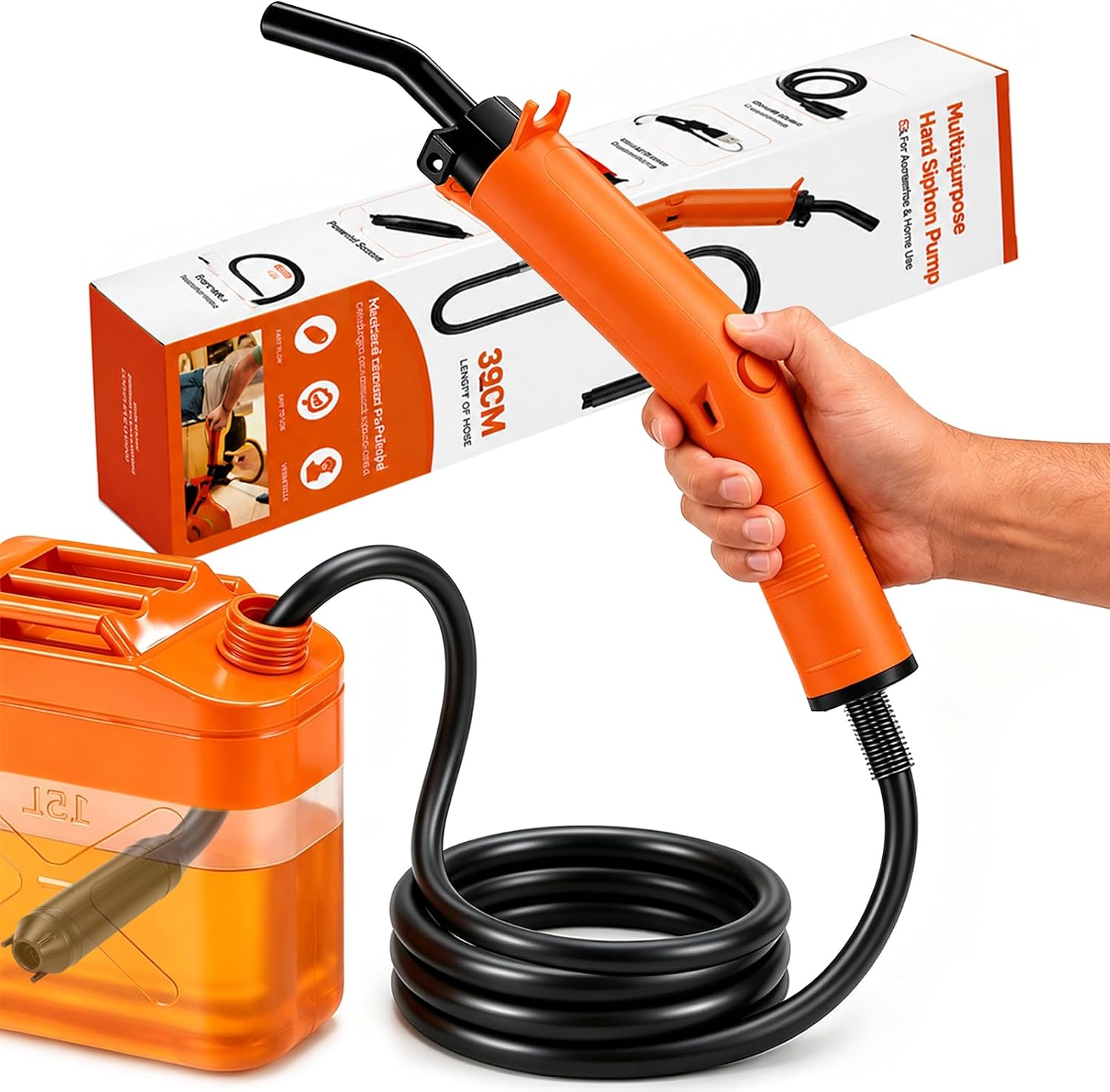 Fuel Transfer Pump, 3GPM Cordless Electric Siphon Pump for Gasoline Diesel