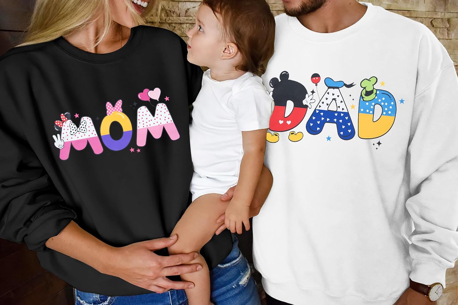 ASTANFY Mom Sweatshirt Dad Sweatshirts Magical Family Matching Outfits Mom and Dad Long Sleeve Shirt Mother Father Day Tops - Image 4