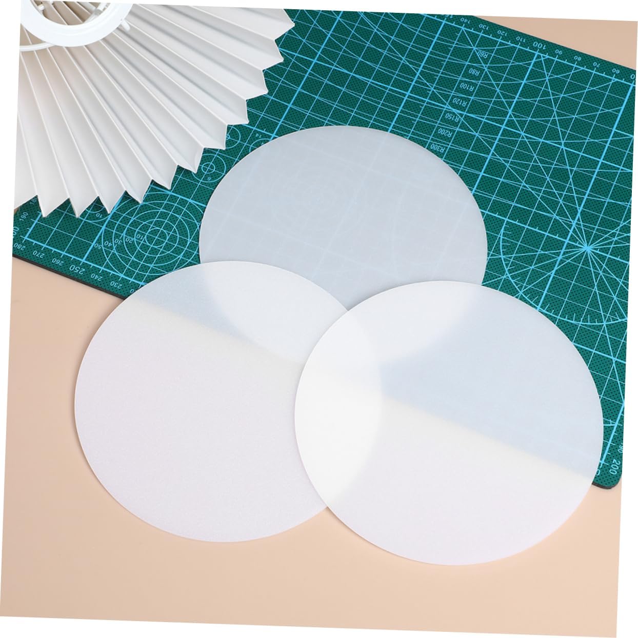 6Pcs Round Lampshade Diffuser for Drum Style Pendant Lights Softens Light Enhances Ambiance Easy Installation High Durability for DIY Lighting Projects