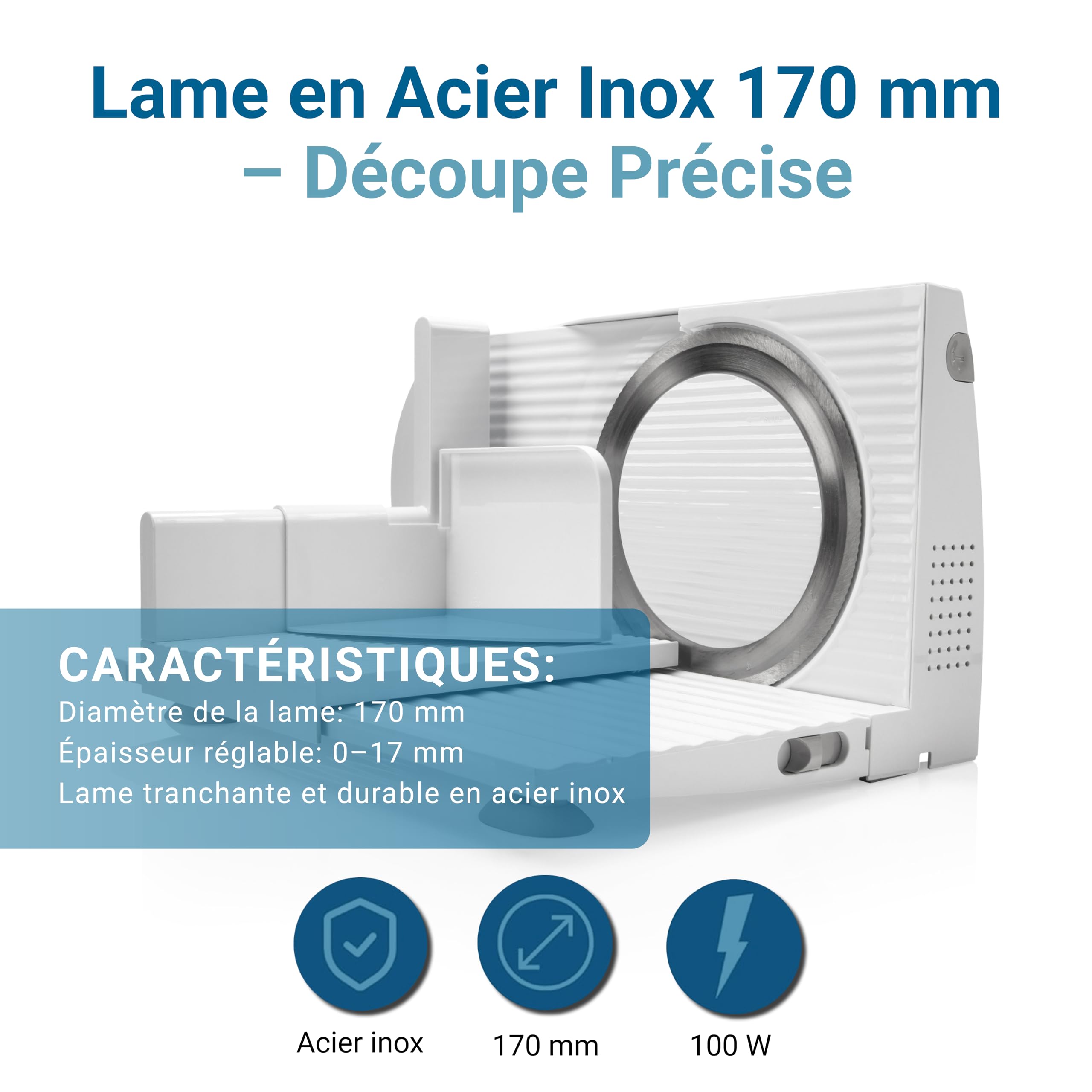 EUREL RS44 Trancheuse Électrique Blanche