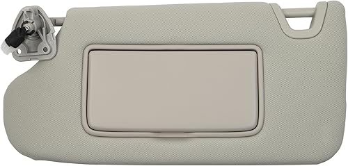 Dasbecan Parasol gris para lado izquierdo del conductor compatible con Nissan Altima 2013 2014 2015 2016 2017 2018 con espejo y luz de tocador sin