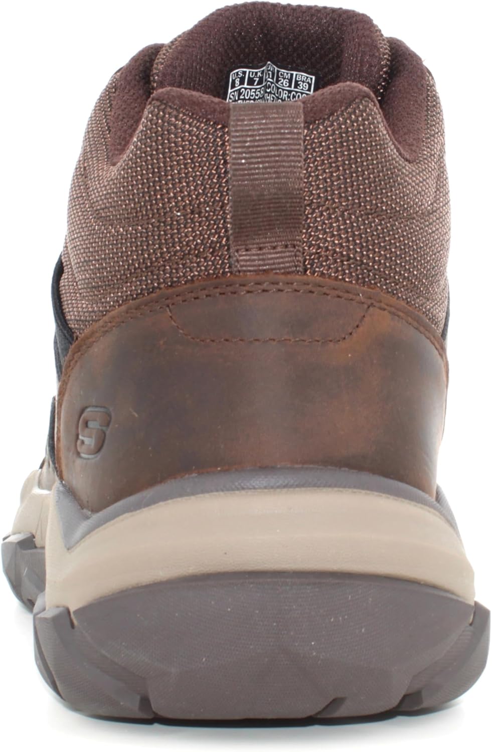 Skechers Men's USA Santoro - Hopkins Mid Top Leather Lace Up boot W/Mesh On Collar - Image 9