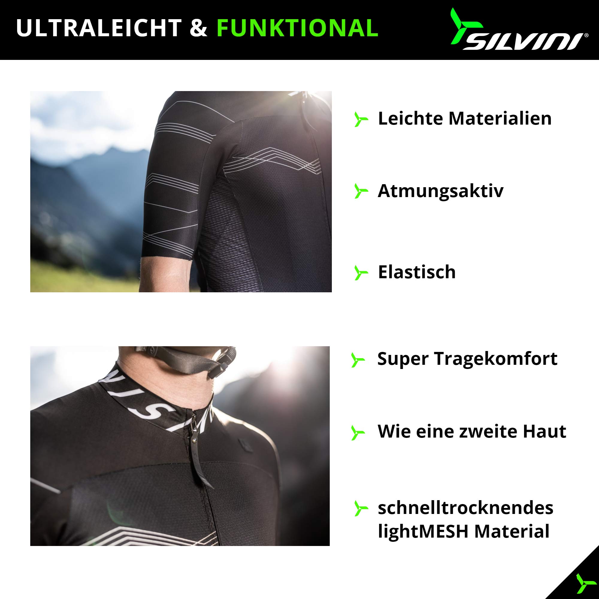 SILVINI Herren Garibal wasserdichte Jacke mit Klettverschluss Band Ärmeln und Kapuze