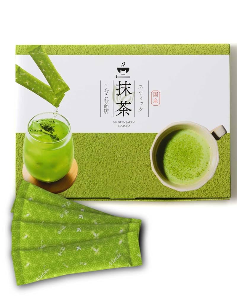 Amazon | こむこむ商店 100%国産 スティック抹茶 2g 粉末
