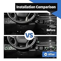 Vista 5 de Voodonala Cubierta de anillo para interruptor de consola central Chevy Silverado 2022+, cubierta interior del botón del interruptor del tablero Verde