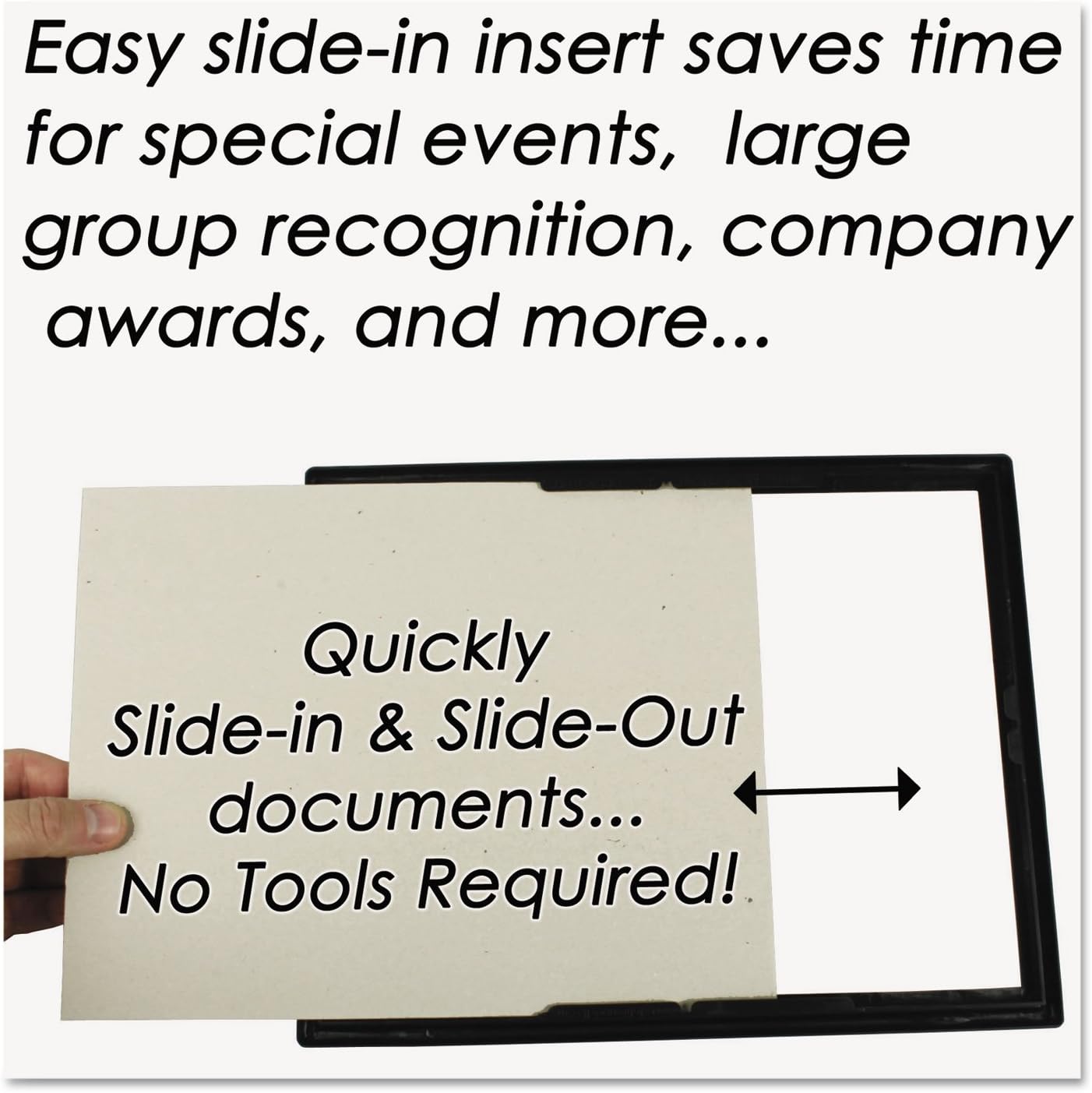 NuDell Document Picture Frame with Plastic Face, Certificate or Diploma Display for Office or Home, Black with Gold Trim, Pack of 18