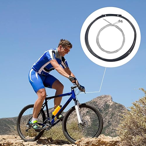 Miniatura 8 de SIMEIQI Juego de cables de freno de bicicleta para bicicleta de montaña incluye carcasa de freno de cable de freno, tapas de extremo de cable,