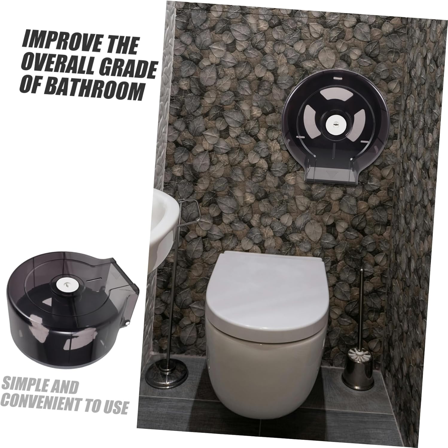 Wall-Mounted Toilet Paper Holder Bathroom Tissue Dispenser for Easy Installation Sturdy Design Space-Saving Paper Roll Rack