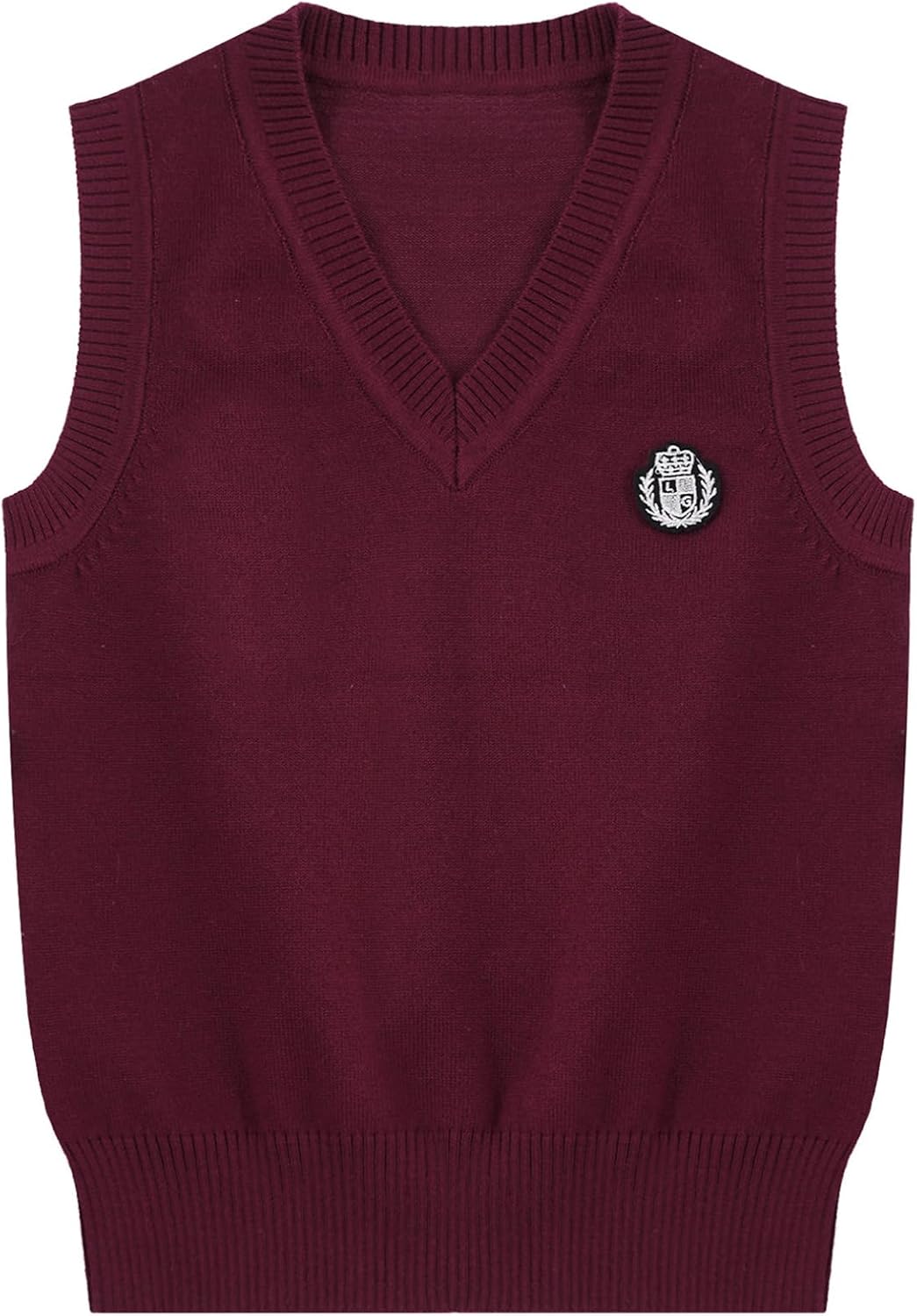 FEESHOW Boys Sweater Vest Unisex Toddler Pullover Knitted Uniform Vest for Kids School Casual Wear