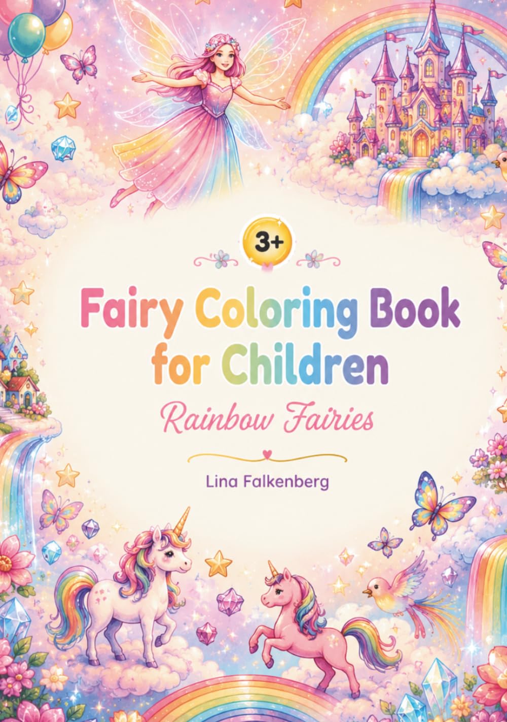 Fairy coloring book for children - Rainbow fairies: Magical rainbow fairies and sky magic (Magical Fairy Worlds)