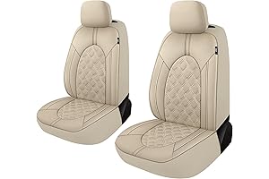 Caromop Beige Leather Seat Covers for Ultimate Car Protection