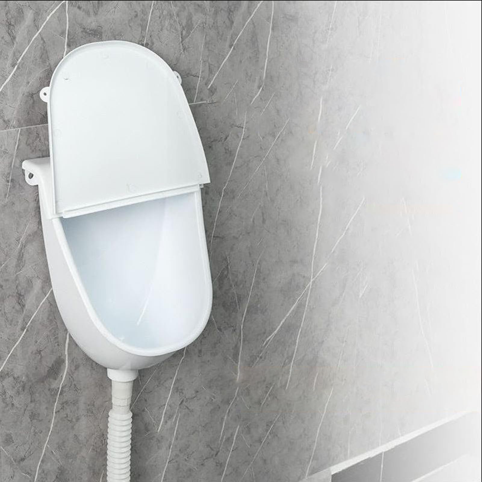 Urinario De Pared Con Tapa De Montaje En Pared Para Comercial Con Tapa | Desviador De Antiderrames Con Manguera Para Vehículo, Hogar, Jardín, Residencia