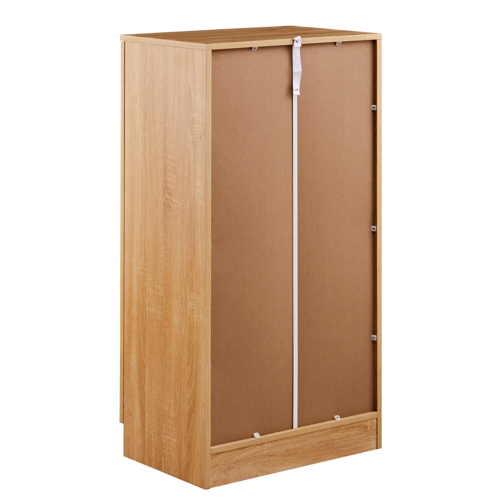 WellHome - Confezione da 2 scarpiere con 4 ripiani in legno e metallo 49x28x92,5 cm
