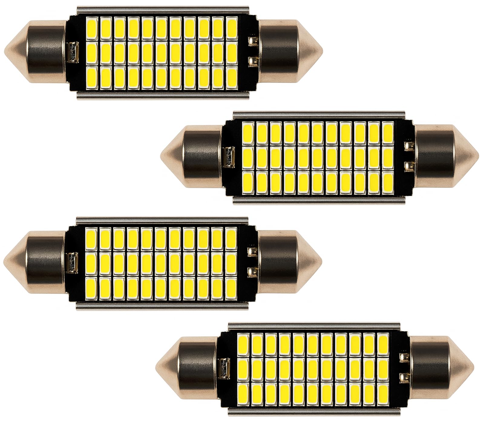 LED 12V Soffitten 43 mm weiß Innenraum Ersatz Beleuchtung warmweiß kaltweiß (kaltweiß, 4 Stück)
