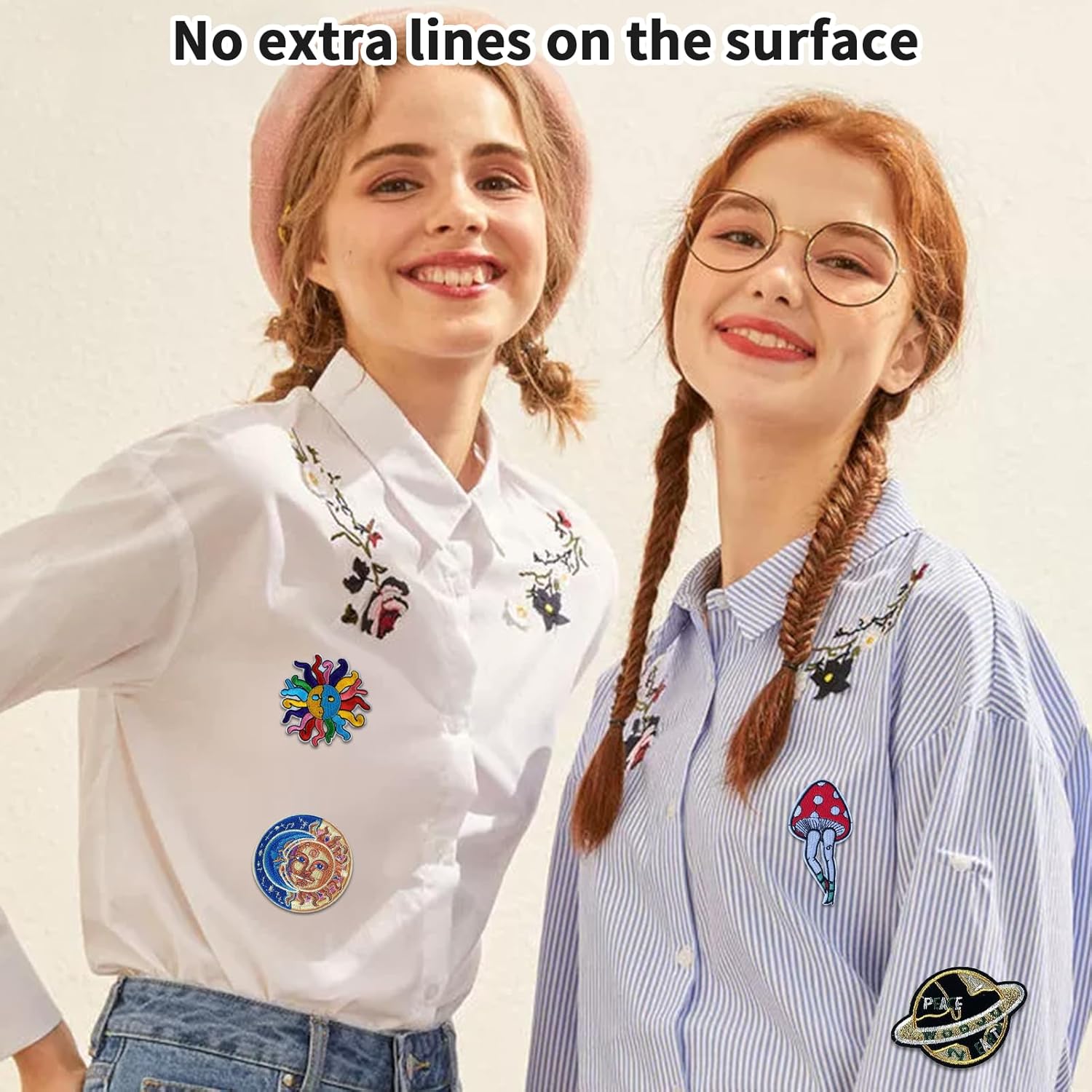 13 Pieces Iron On Patches for Clothing Hippie Patches Sew On Patches Vintage Patches Peace Sign Repair Decoractive Patch for Clothing Design Backpack Jackets Jeans Shirt DIY Craft Decorations