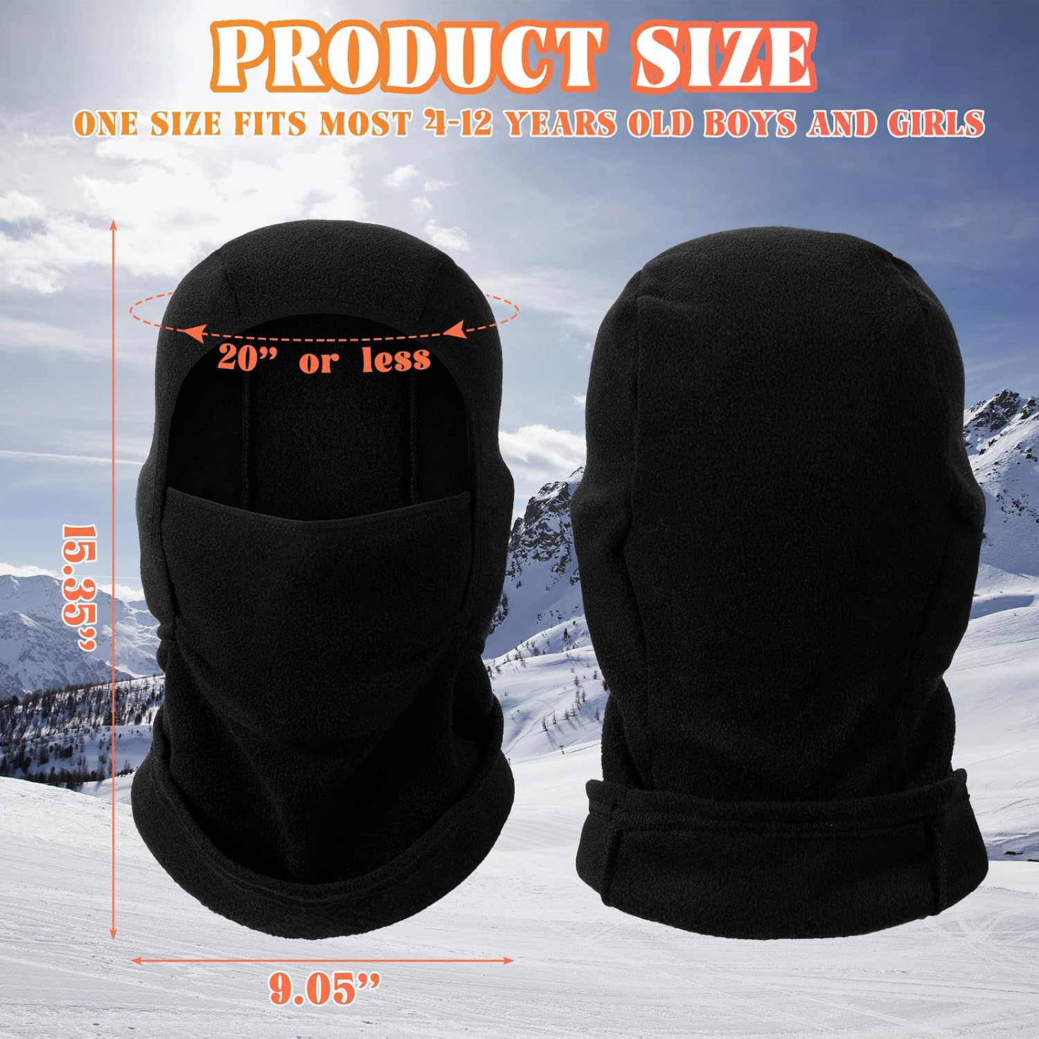 6 Pcs Winter Kids Balaclava Face Mask for Boy Girl Warm Windproof Ski Mask for Kids Thermal Face Warmer for Cold Weather