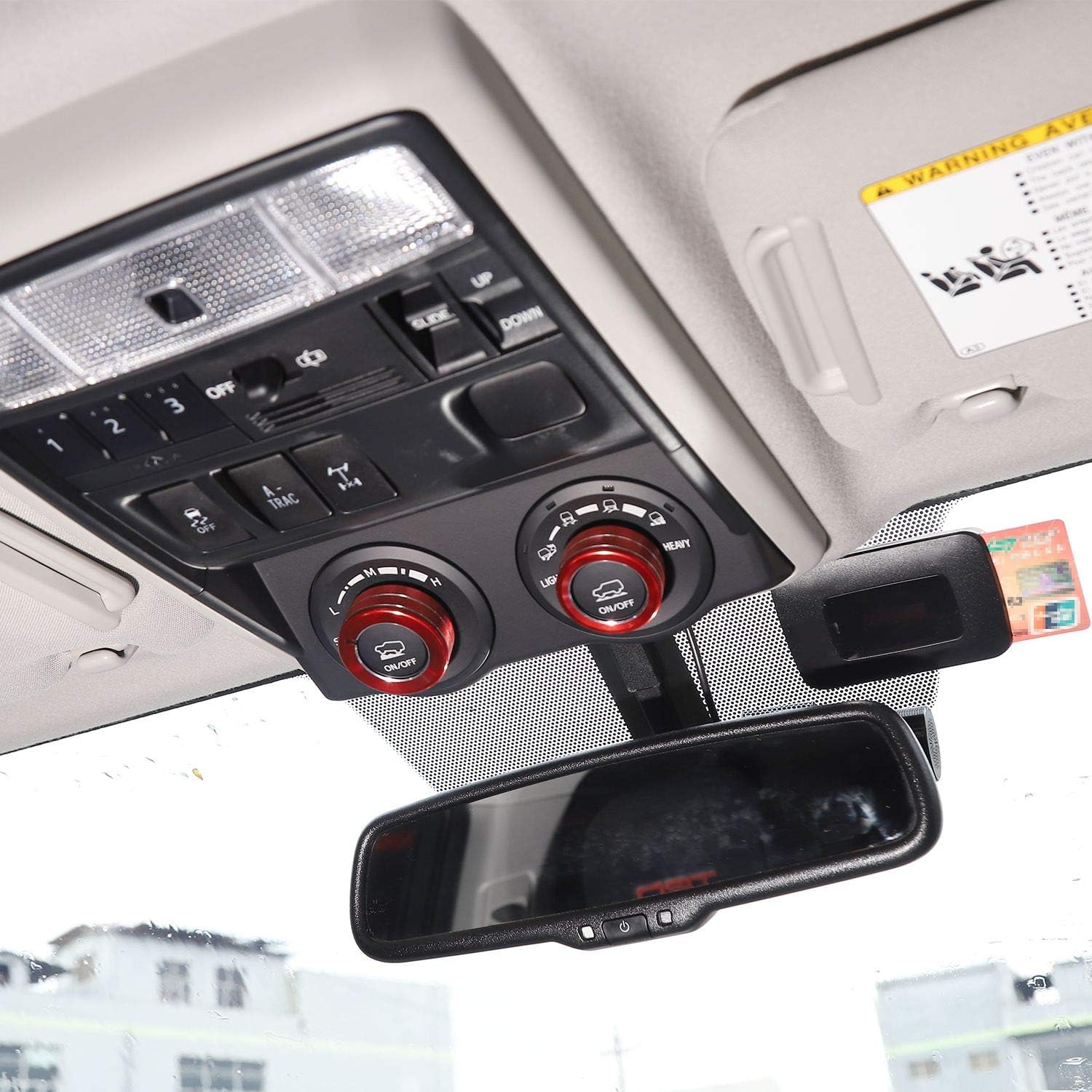 Multi-Terrain Selector Knob Button Cover Trim for 2010-2020 Toyota 4Runner TRD Pro for TRD Off-Road (Red) image 5